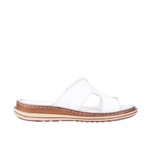 Beyaz Renk Hakiki Deri Kadın Terlik