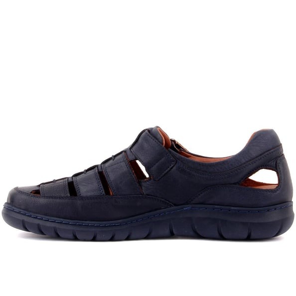 Lacivert Deri Cırtlı Erkek Sandalet Lacivert Deri Cırtlı Erkek Sandalet