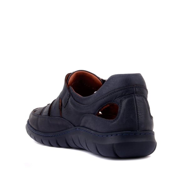 Lacivert Deri Cırtlı Erkek Sandalet Lacivert Deri Cırtlı Erkek Sandalet