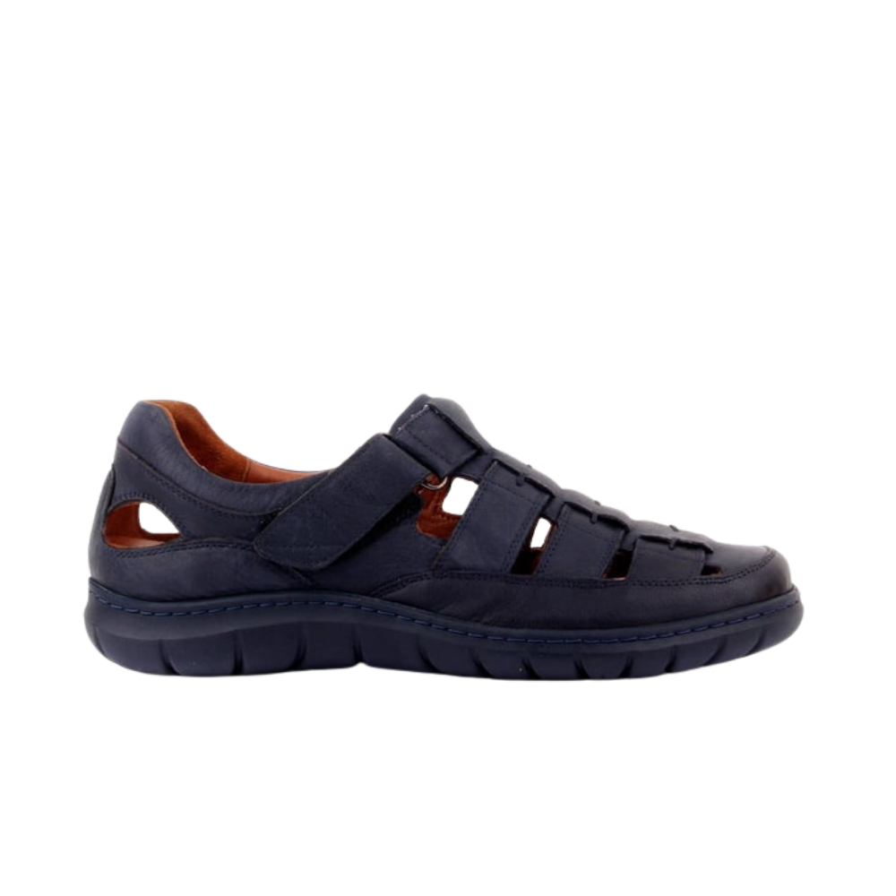 Lacivert Deri Cırtlı Erkek Sandalet Lacivert Deri Cırtlı Erkek Sandalet