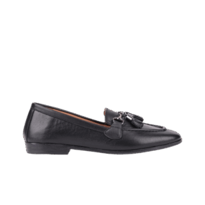 Anasayfa Siyah Renk Hakiki Deri Bağcıksız Kadın Günlük Ayakkabı