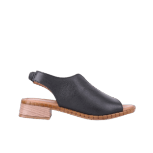 Anasayfa Siyah Renk Hakiki Deri Bağcıksız Kadın Sandalet