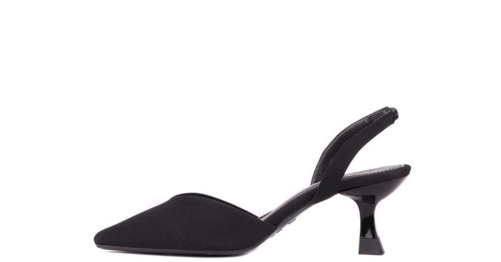 Siyah Kumaş Topuklu Ayakkabı