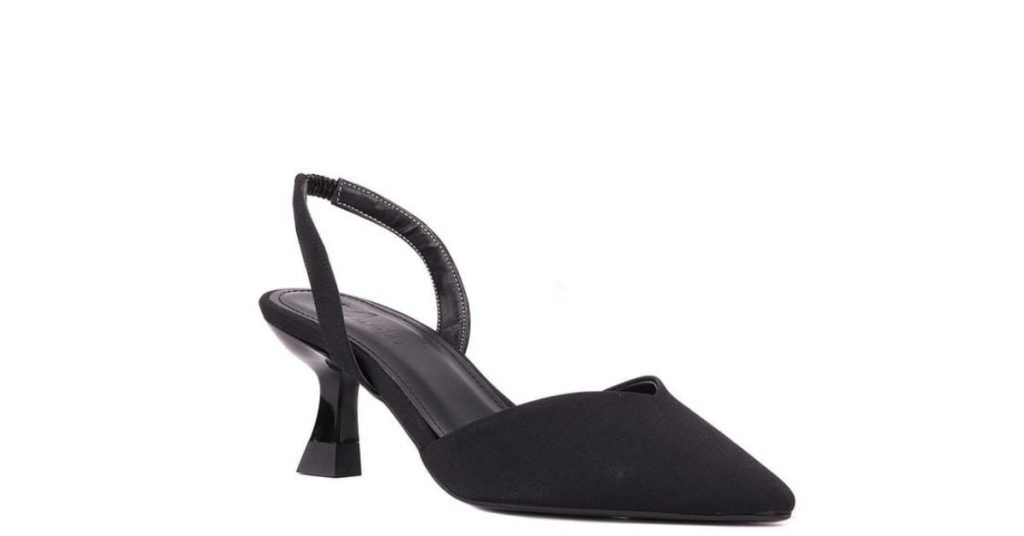 Siyah Kumaş Topuklu Ayakkabı