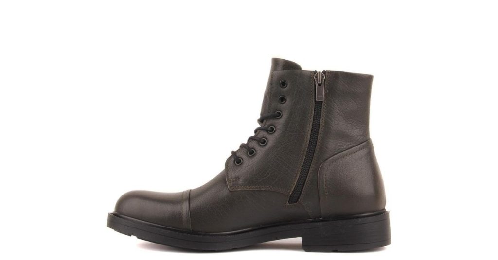 Deri Fermuarlı Erkek Bot